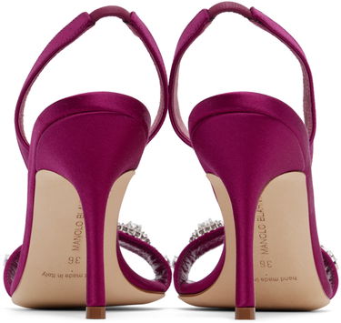 Skopleje Manolo Blahnik Manolo Blahnik Lamisan Satin Heeled Sandals Lilla | 324-2954, 1