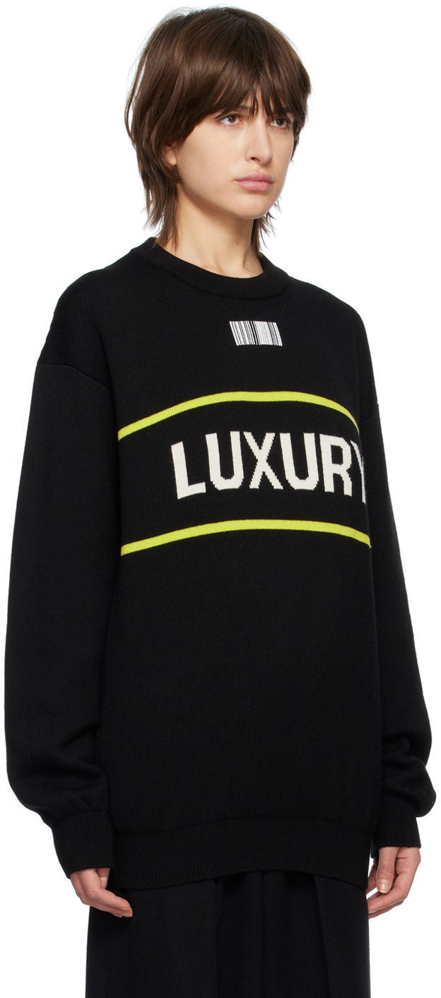 Sweater VETEMENTS 'Luxury' Sweater Sort | VL16KN320B, 1
