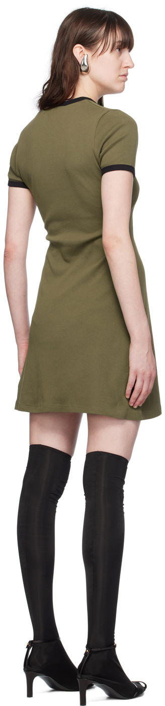 Kjole Courrèges Courrèges V-Neck Mini Dress Grøn | 224JRO397JS0070, 2
