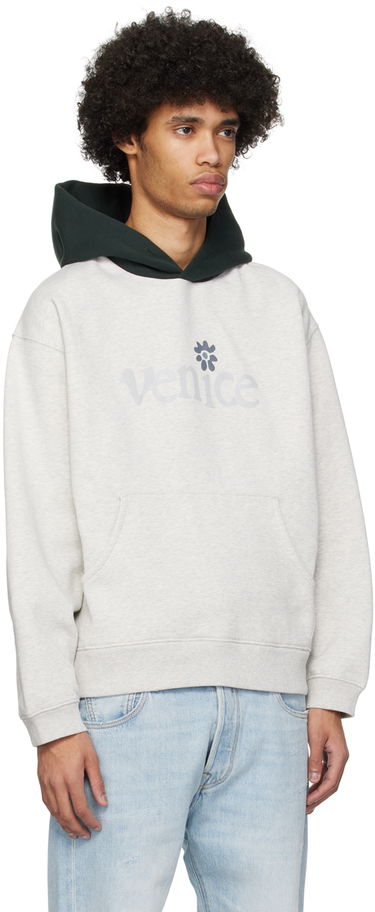 Sweatshirt ERL Venice Knit Hoodie Grå | ERL08T032, 2