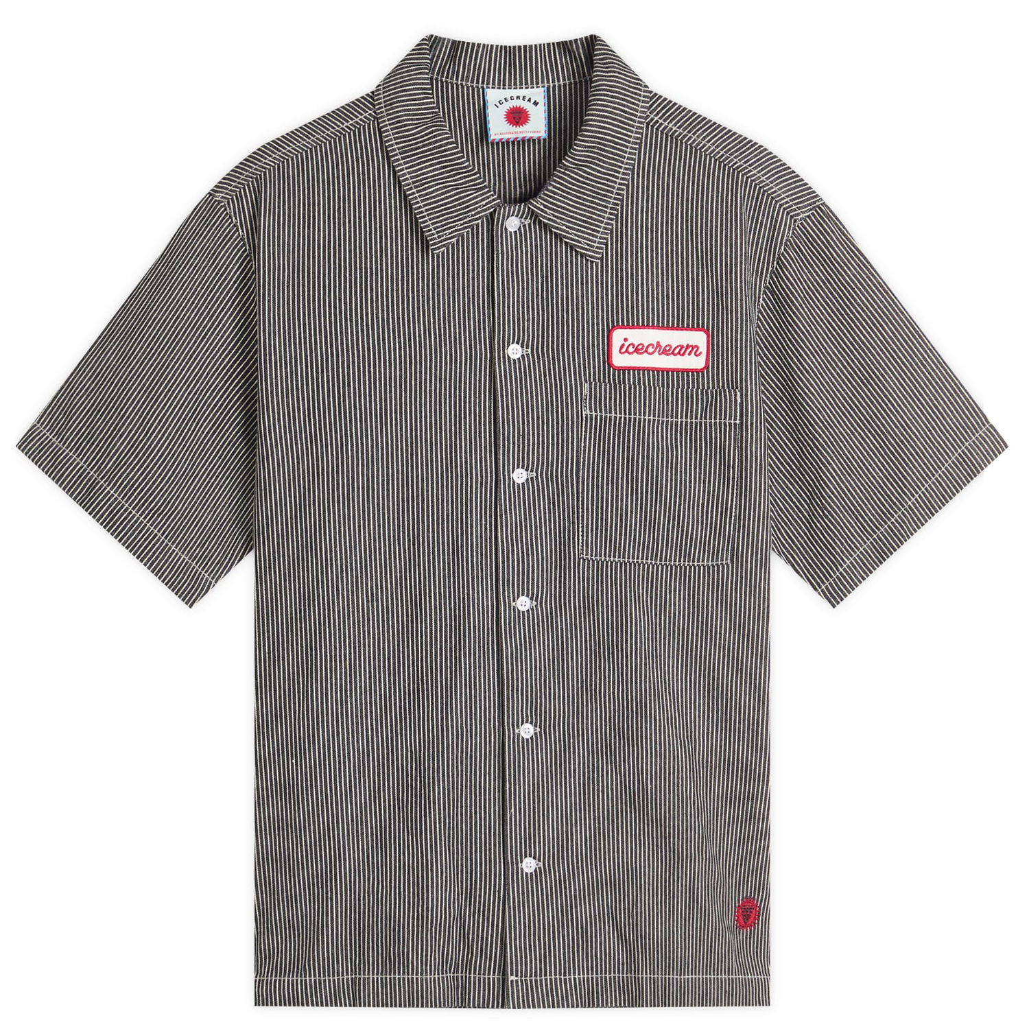Skjorte BBC IceCream END. x ICECREAM Popsicle Hickory Denim Shirt Grå | IC25S08, 0