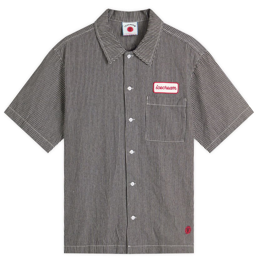 Skjorte BBC IceCream END. x ICECREAM Popsicle Hickory Denim Shirt Grå | IC25S08
