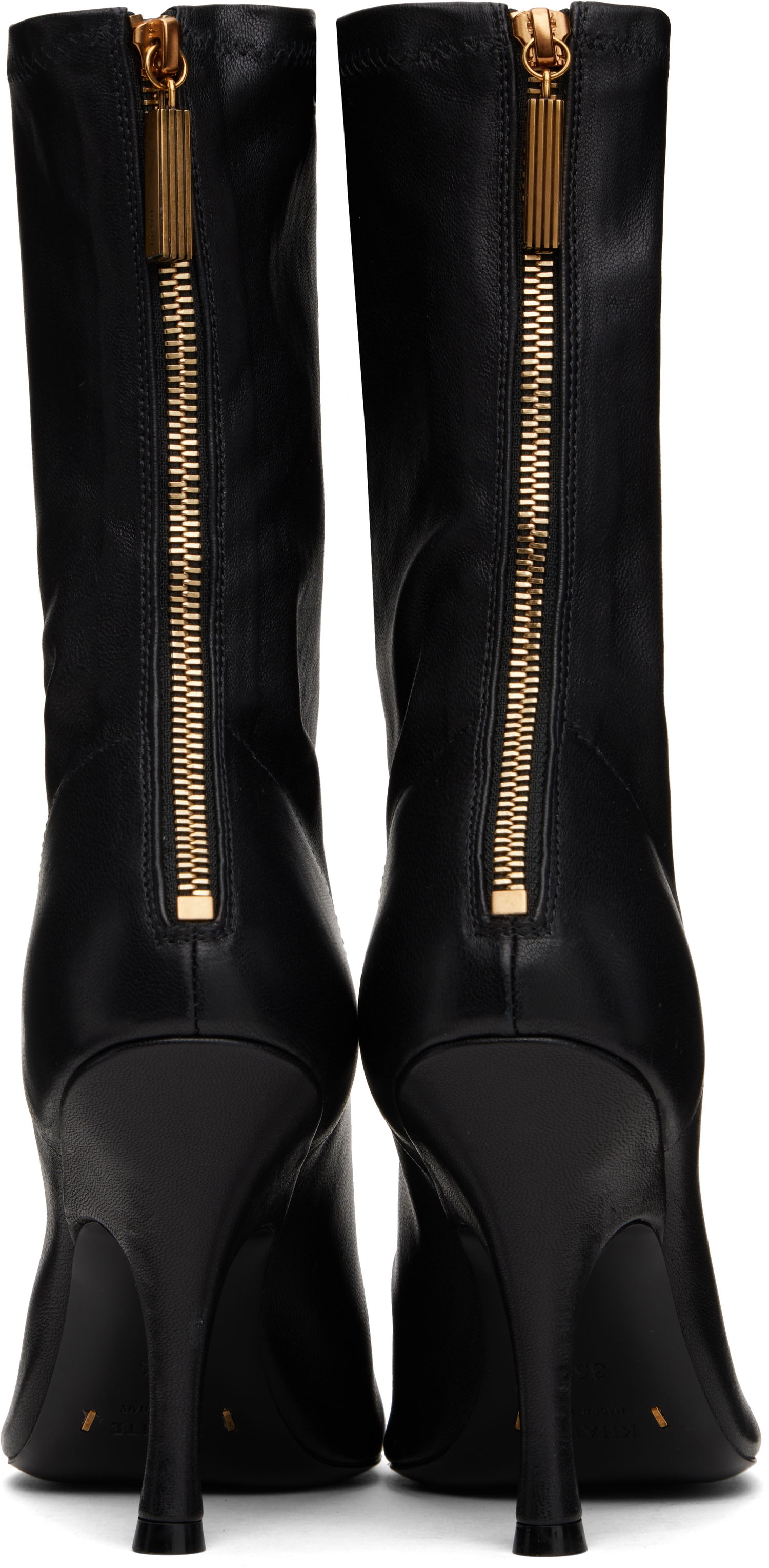 Sneakers og sko Khaite KHAITE Eva Mid Calf Boots Sort | F1097-836, 1