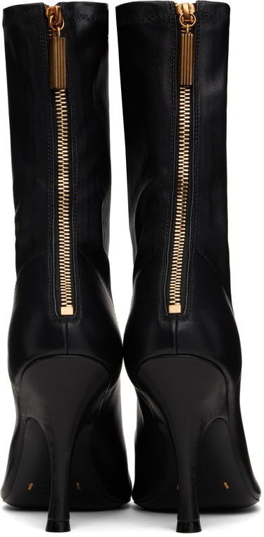 Sneakers og sko Khaite KHAITE Eva Mid Calf Boots Sort | F1097-836, 1