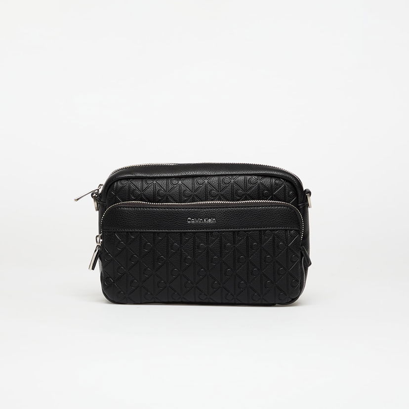 Skuldertaske CALVIN KLEIN Calvin Klein Emblem Aop Emboss Crossover Bag Sort | LV04D3203G UB1
