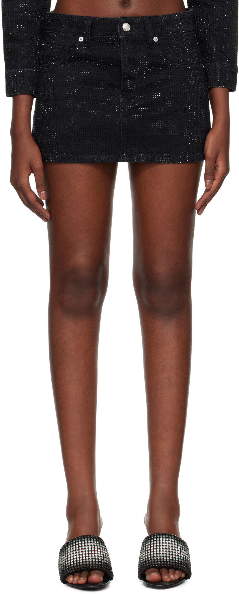 Nederdel Alexander Wang Denim Mini Skirt Sort | 1WC4245432