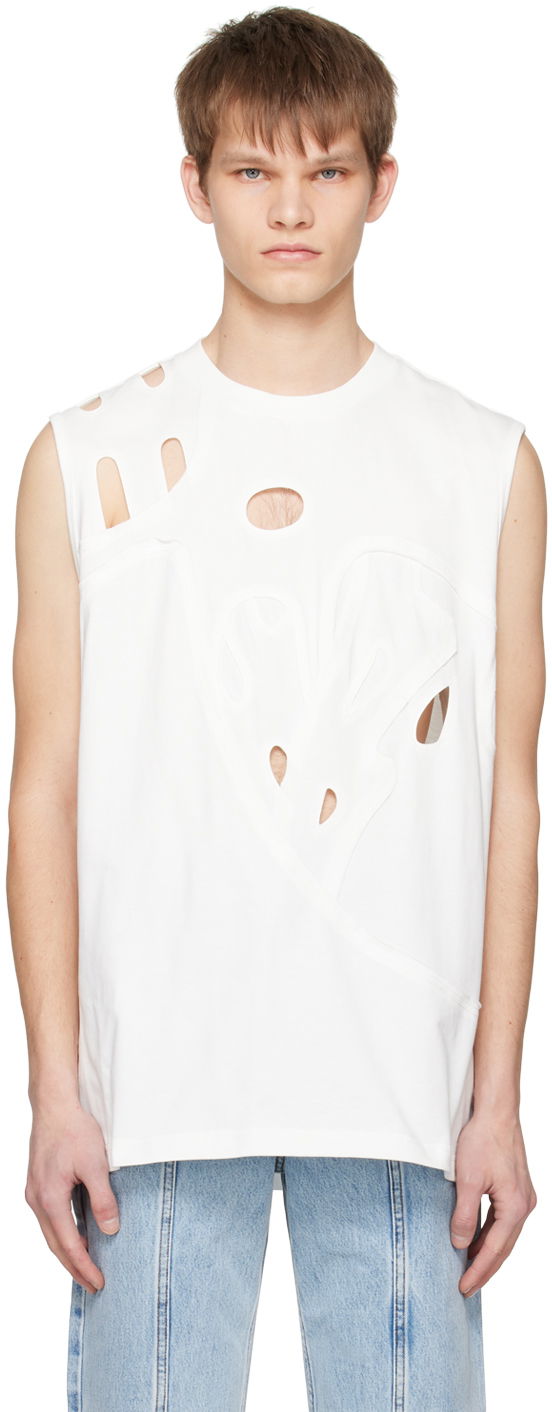 Tanktop Feng Chen Wang Feng Chen Wang Cutout Tank Top Hvid | FUS15VS01