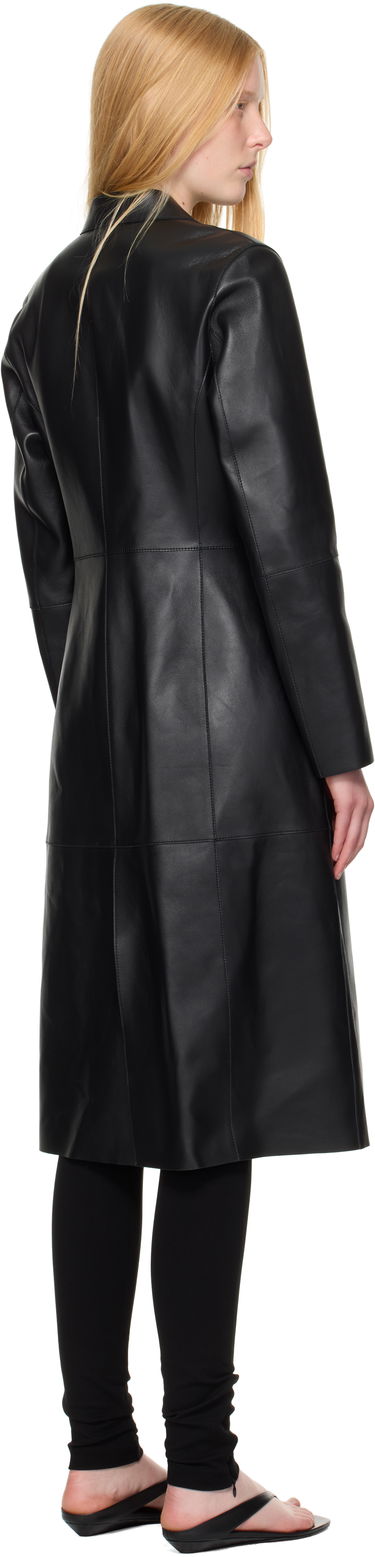 Frakker TOTEME TOTEME Slim Leather Coat Sort | 252-WRO0191-LE0056, 2
