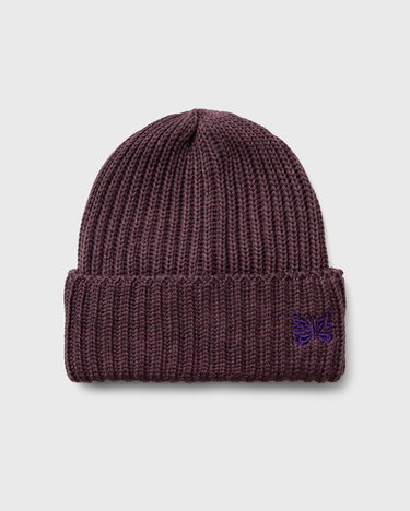 Beanie Needles Watch Cap Merino Wool Beanie Lilla | PU063-B-PLUM, 0