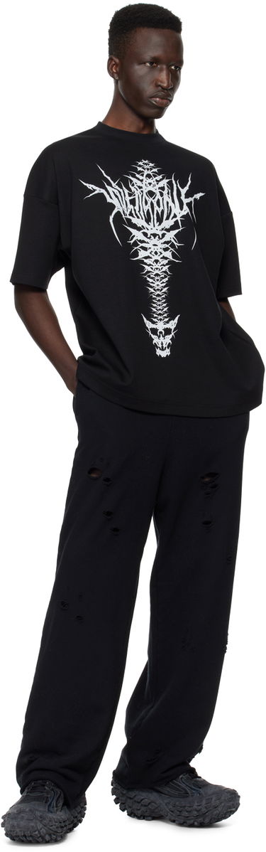 T-shirt We11done We11done Spine Skull Graphic T-Shirt Sort | WD-TT1-24-720-U-BK, 3