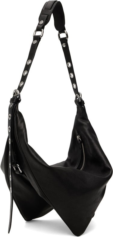 Skuldertaske BY FAR BY FAR Trayana Washed Leather Shoulder Bag Sort | MWBSB063LL034BK001PL, 2