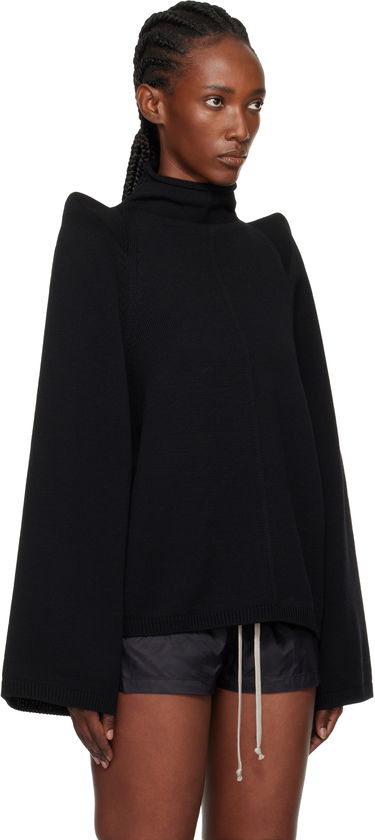 Sweater Rick Owens Concordians Con Ribbed Knit Structured Shoulder Turtleneck Grå | RO02E4657 KWVLH, 4