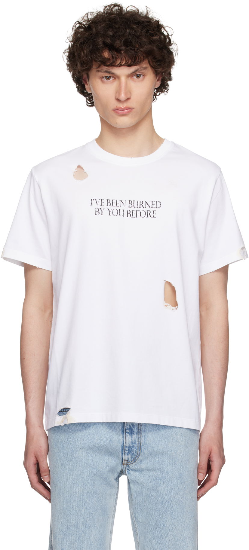 T-shirt Coperni Coperni Disney 'Burned By You Before' Boxy T-Shirt Hvid | DJS144F5028AMEN