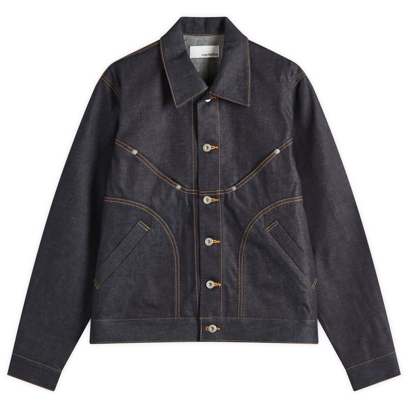 Jakke sage NATION Sage Nation Jiji Denim Jacket Blå | S084-RWD