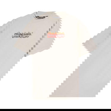 T-shirt Palm Angels Burning Logo Classic Tee Beige | PMAA072F22JER0040310, 1
