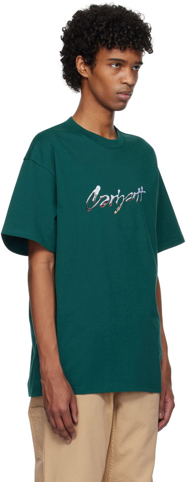 T-shirt Carhartt WIP Script Logo Graphic T-Shirt Hvid | I034405_7, 4
