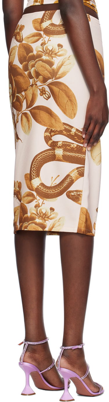 Nederdel Miaou Miaou Moni Floral Print Midi Skirt Beige | 4005SCREDN, 2