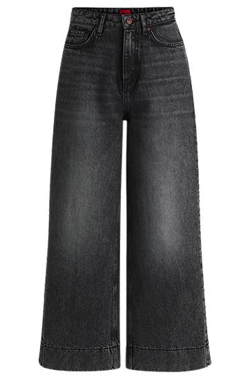 Jeans BOSS Wide-Leg Rigid Denim Jeans Sort | 50530309, 0