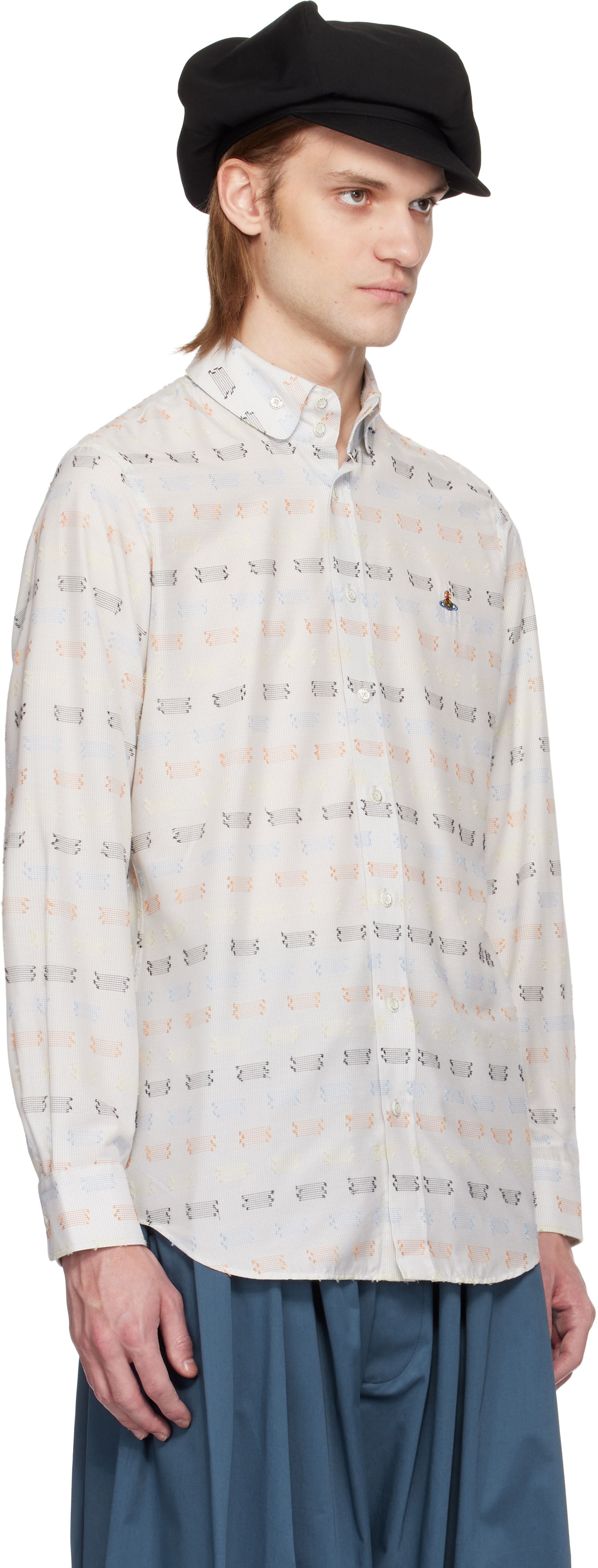 Skjorte Vivienne Westwood Vivienne Westwood Krall Two Button Shirt Hvid | 24010005-W012W-, 1