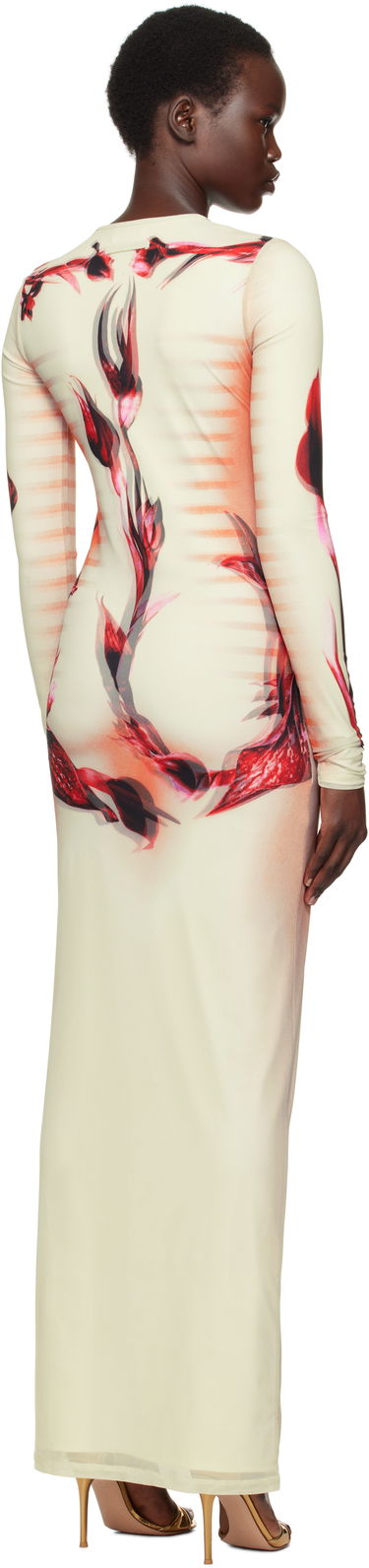 Kjole Jean Paul Gaultier Jean Paul Gaultier 'The Flower Body Morphing Marinière' Maxi Dress Beige | 25/33-F-RO371-T581-422030, 2