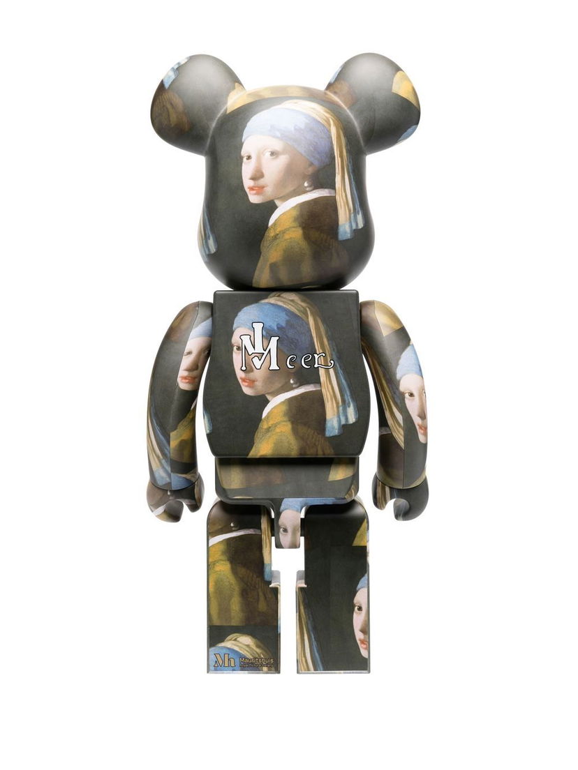 Collectible Medicom Toy 1000% Johannes Vermeer Girl BE@RBRICK - Black Grå | 1000VERMEER18795826
