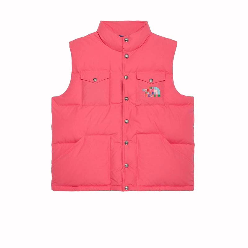 Vest Gucci The North Face x Down Vest Pink Lyserød | 670654 XAAEU 5626