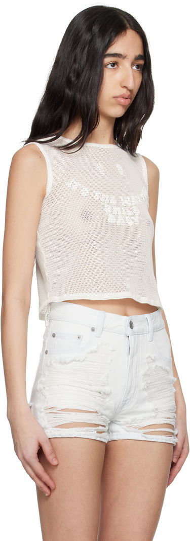 Tanktop Maison Margiela MM6 Maison Margiela Cotton Mesh Tank Top Hvid | S62NL0052 M20111, 1