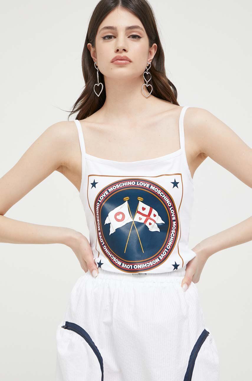 Tanktop Moschino Love Tank Top Hvid | W.4.H89.01.E.1951, 0