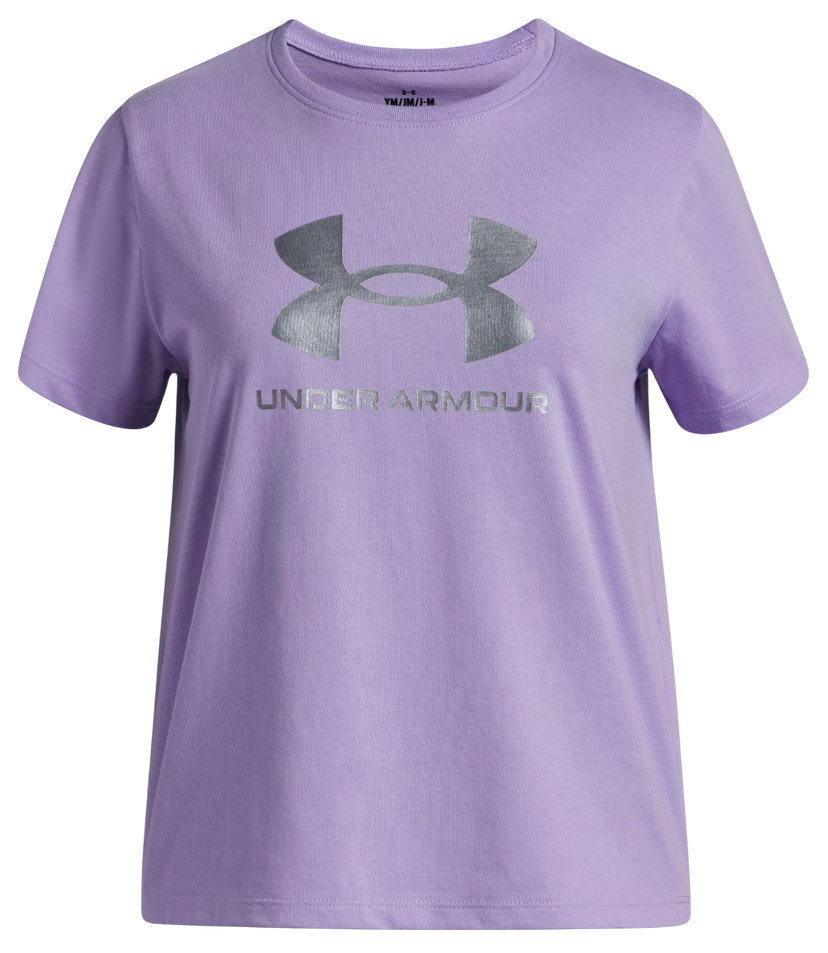 T-shirt Under Armour Rival Shimmer Short Sleeve T-Shirt Lilla | 6004129-538