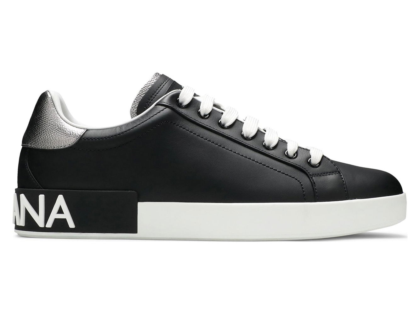 Sneakers og sko Dolce & Gabbana Portofino Black Silver Sort | CS1760 AH527 8B979, 0