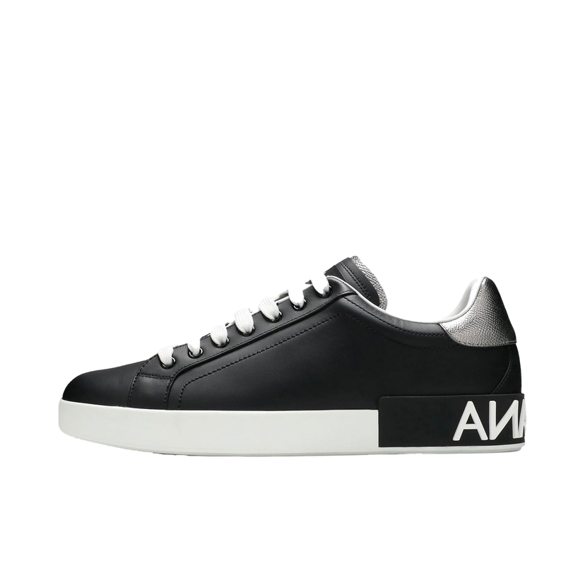 Sneakers og sko Dolce & Gabbana Portofino Black Silver Sort | CS1760 AH527 8B979