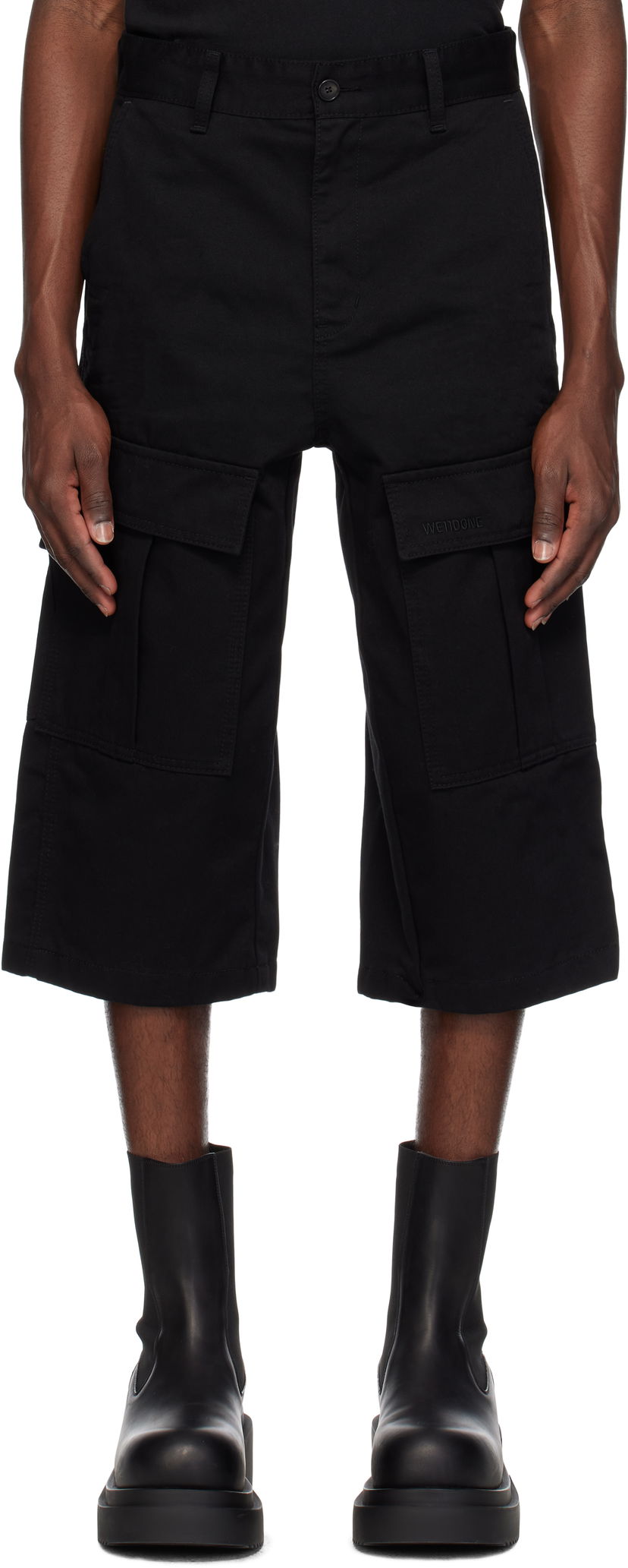 Shorts We11done We11done Chino Cargo Shorts Sort | WD-PT0-25-226-M-BK