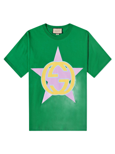 T-shirt Gucci Star Interlock GG Tee Grøn | 616036-XJD7U-3129