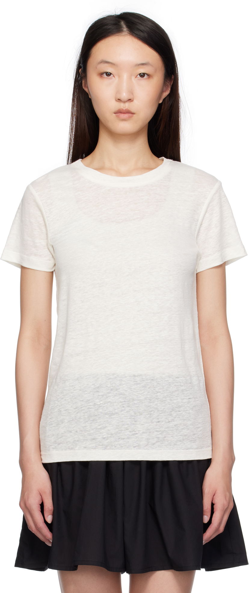 T-shirt Baserange Baserange Sevinc T-Shirt Hvid | TOST-JL-SU25