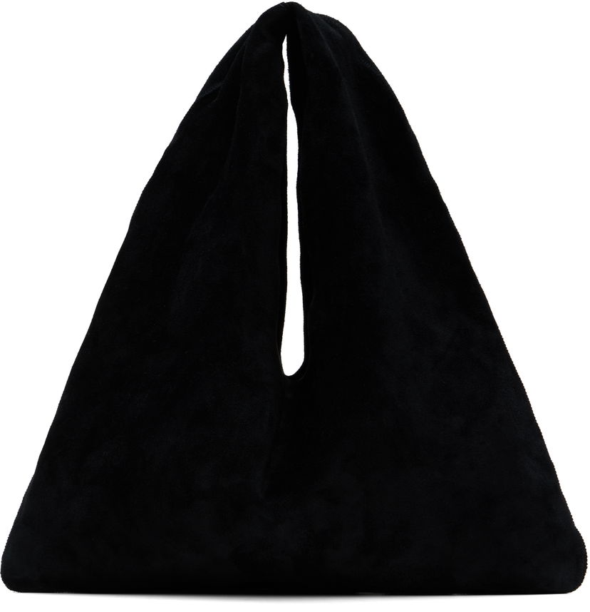 Håndtaske The Row The Row Small Bindle Suede Tote Sort | W1682-L613