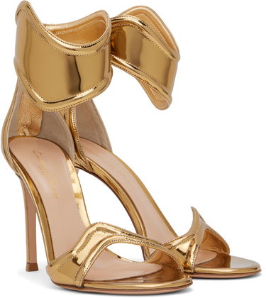 Sneakers og sko Gianvito Rossi Gianvito Rossi Lucrezia Heeled Sandals Metalisk | G61705-15RIC-MET, 3