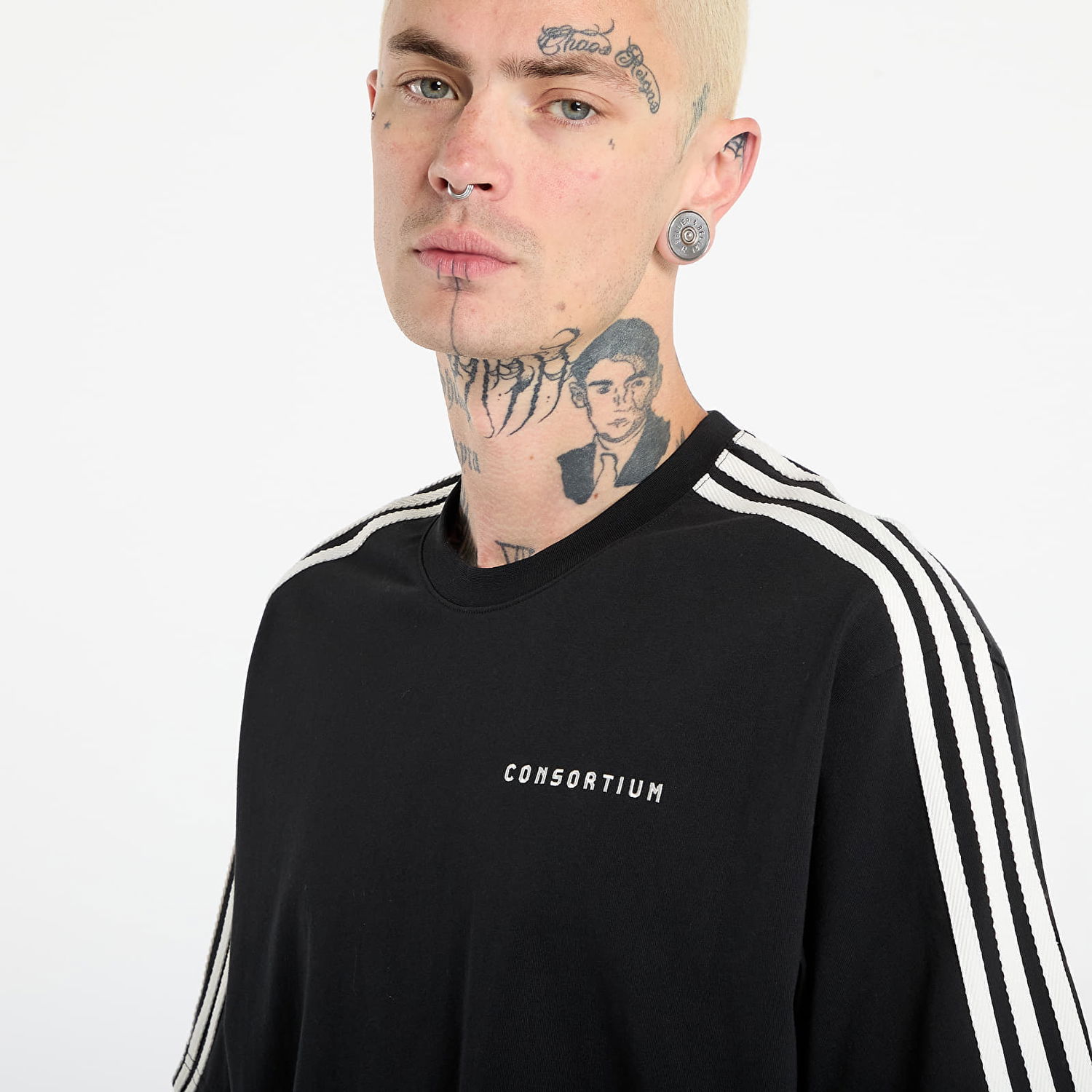 T-shirt adidas Originals Kith Consortium Oversized Striped T-Shirt Sort | KF1994, 1