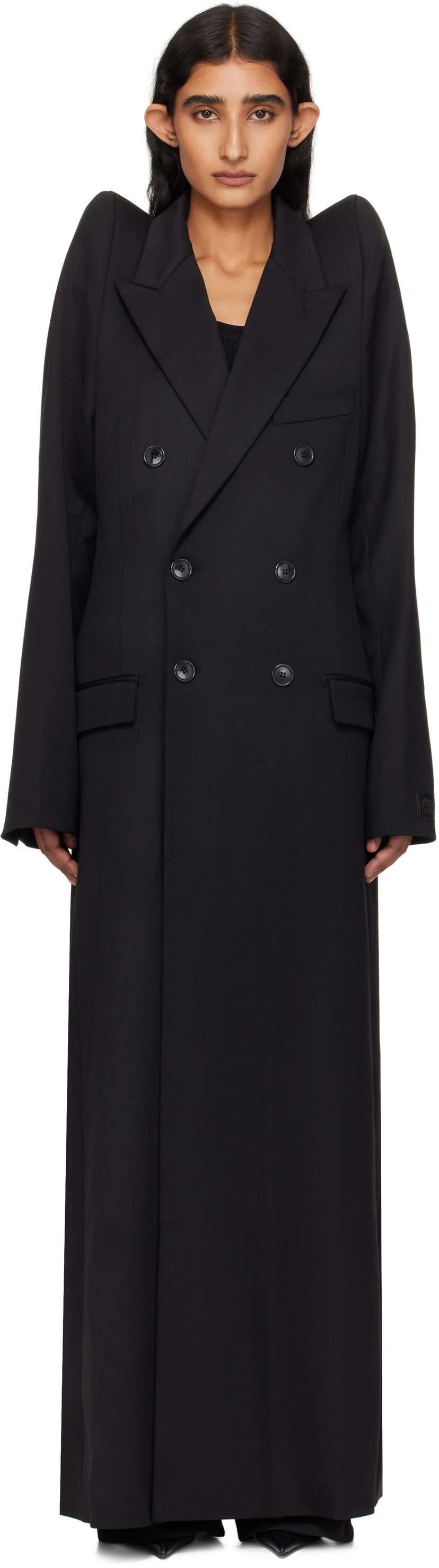 Frakker VETEMENTS VETEMENTS Tight Shoulder Tailored Coat Sort | UH76TC900B