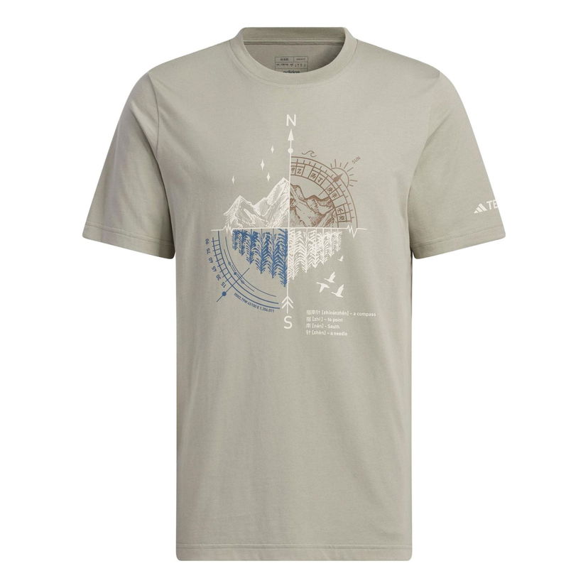 T-shirt adidas Originals Short Sleeve Mountain Graphic T-Shirt Grøn | IT8847