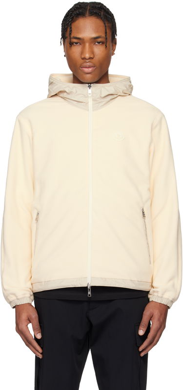 Sweatshirt Moncler Moncler Fleece Zip-Up Reversible Hoodie Beige | K10918G0002180093, 0