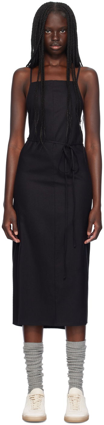Kjole Baserange Yumi Apron Midi Dress Sort | DRYU-WS-000, 0