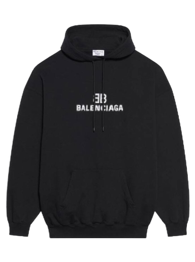 Sweatshirt Balenciaga BB Pixel Medium Fit Hoodie Sort | 578135TKVI81070