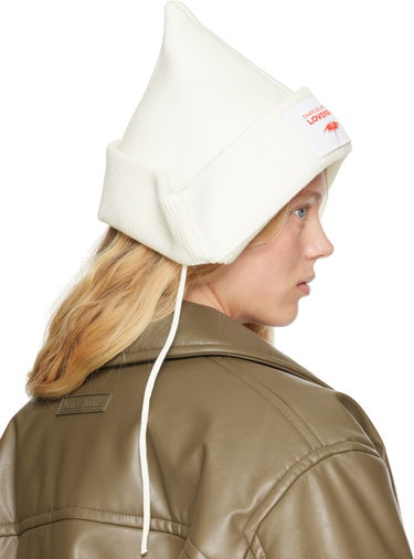 Hat Charles Jeffrey Loverboy Charles Jeffrey LOVERBOY Paper Boat Knit Beanie Hvid | 54130702, 2