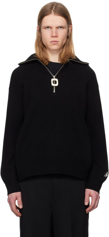 Sweater JW Anderson JW Anderson Half-Zip Knit Sweater Sort | KW1285-YN0372, 0