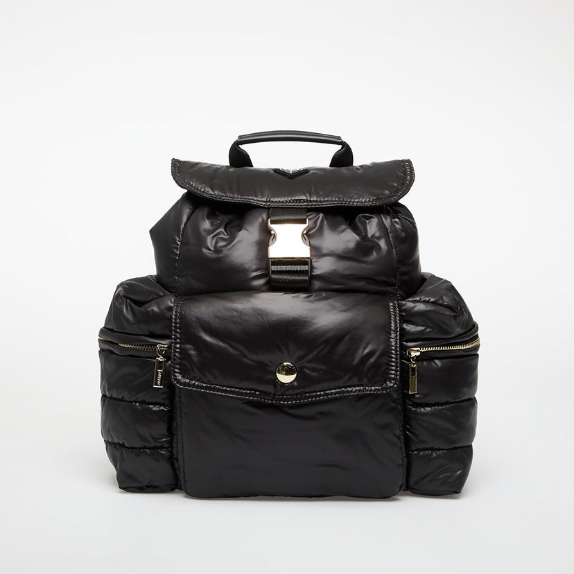 Rygsæk GUESS Nylon Padded Flap Backpack with Gold Hardware Sort | V5BZ13WF820-JBLK
