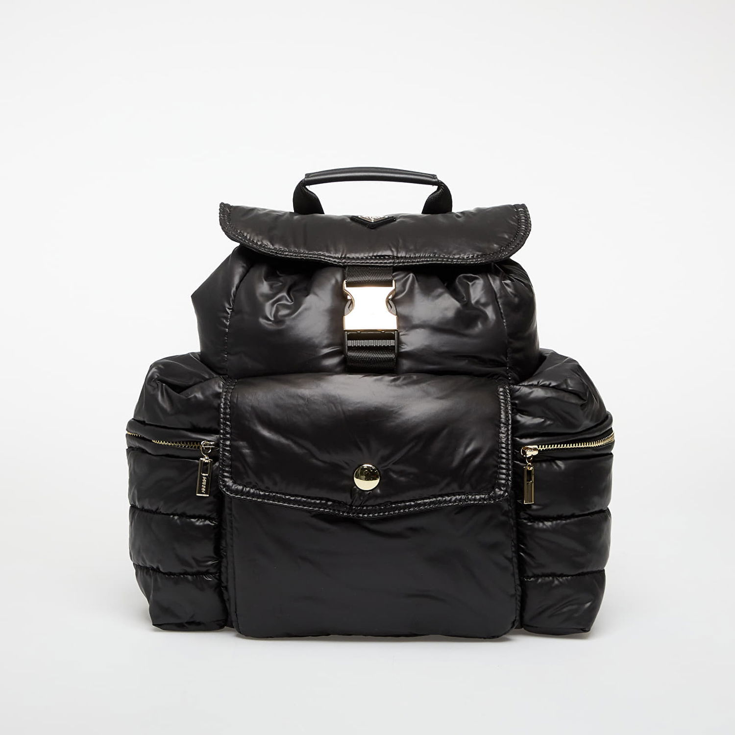 Rygsæk GUESS Nylon Padded Flap Backpack with Gold Hardware Sort | V5BZ13WF820-JBLK, 0