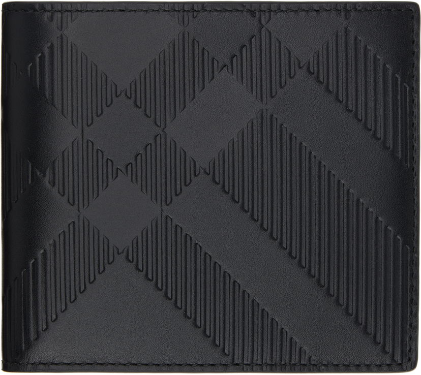 Tegnebog Burberry Embossed Check Bifold Coin Wallet Sort | 8103992
