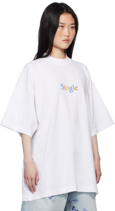 T-shirt VETEMENTS Vetements 'Single' Oversized T-Shirt Hvid | UA66TR700W, 1