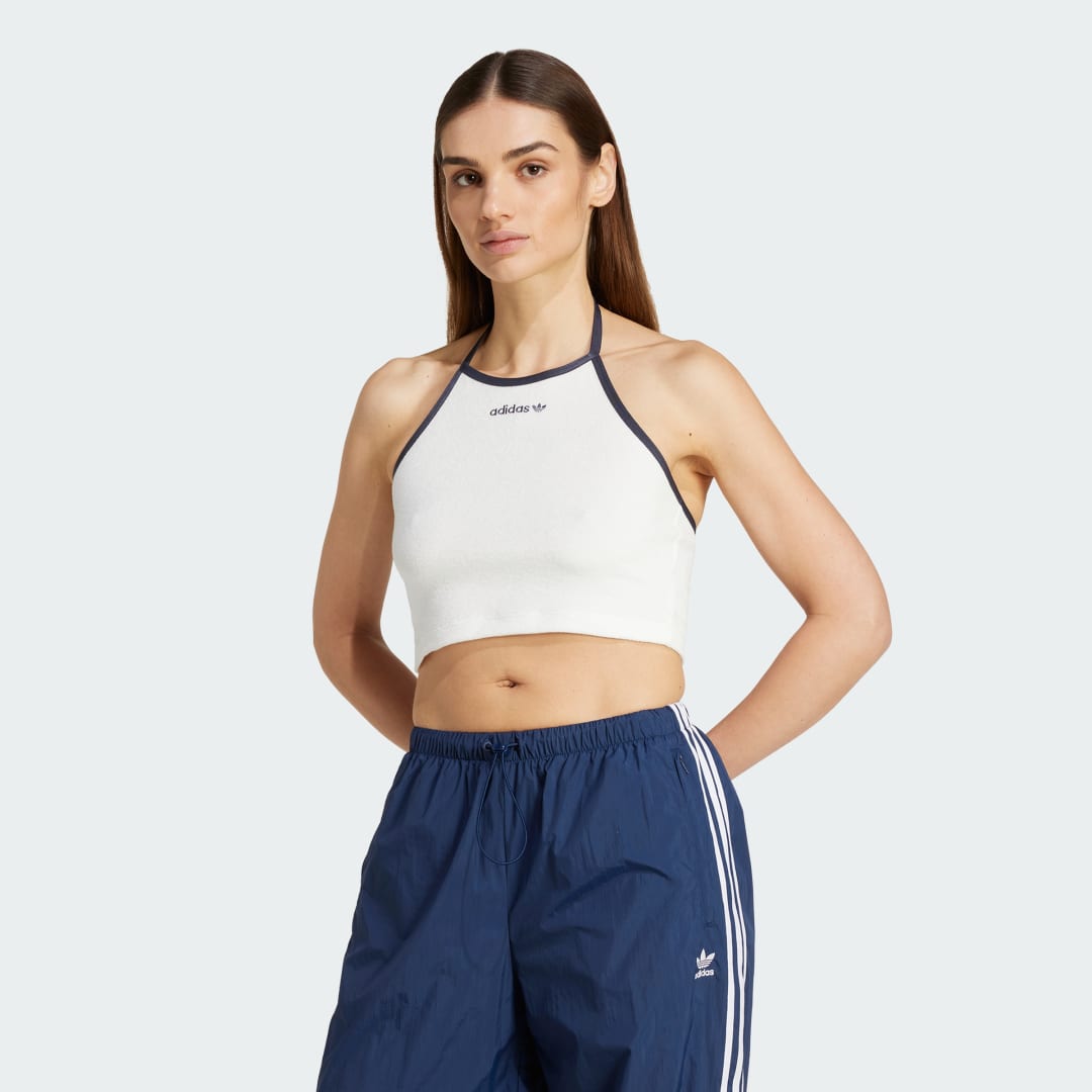 Tanktop adidas Performance Towel Halter Top Hvid | JC7755, 0