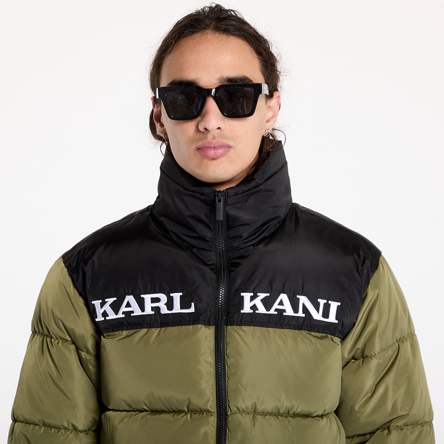 Puffer jakke Karl Kani Jacket Retro Essential Puffer Jacket Olive L Grøn | 60760012, 1